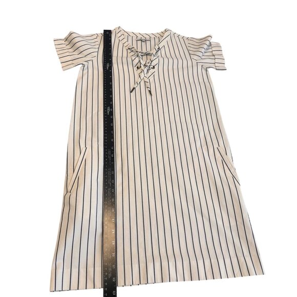 Madewell Harbor Lace-Up Shift Dress, F2186, Size: XXS - Picture 10 of 11